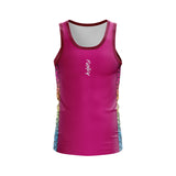 Scales Multicolour Pink Running Vest